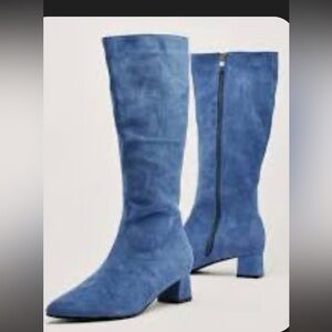 Nasty Gal Blue Heeled Boots